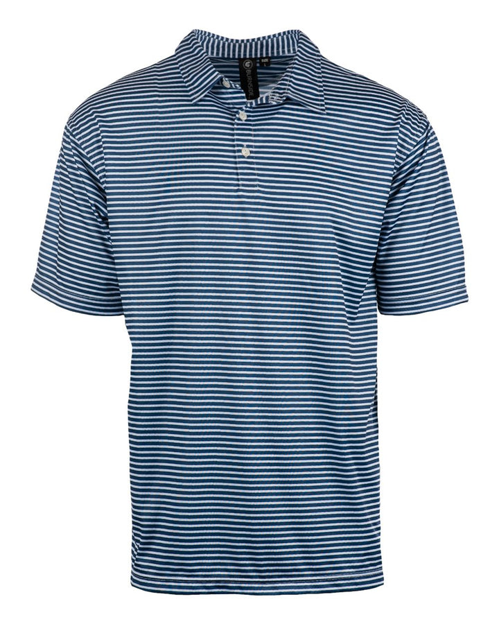 Front View of Navy/ White Golf Polo - 0101