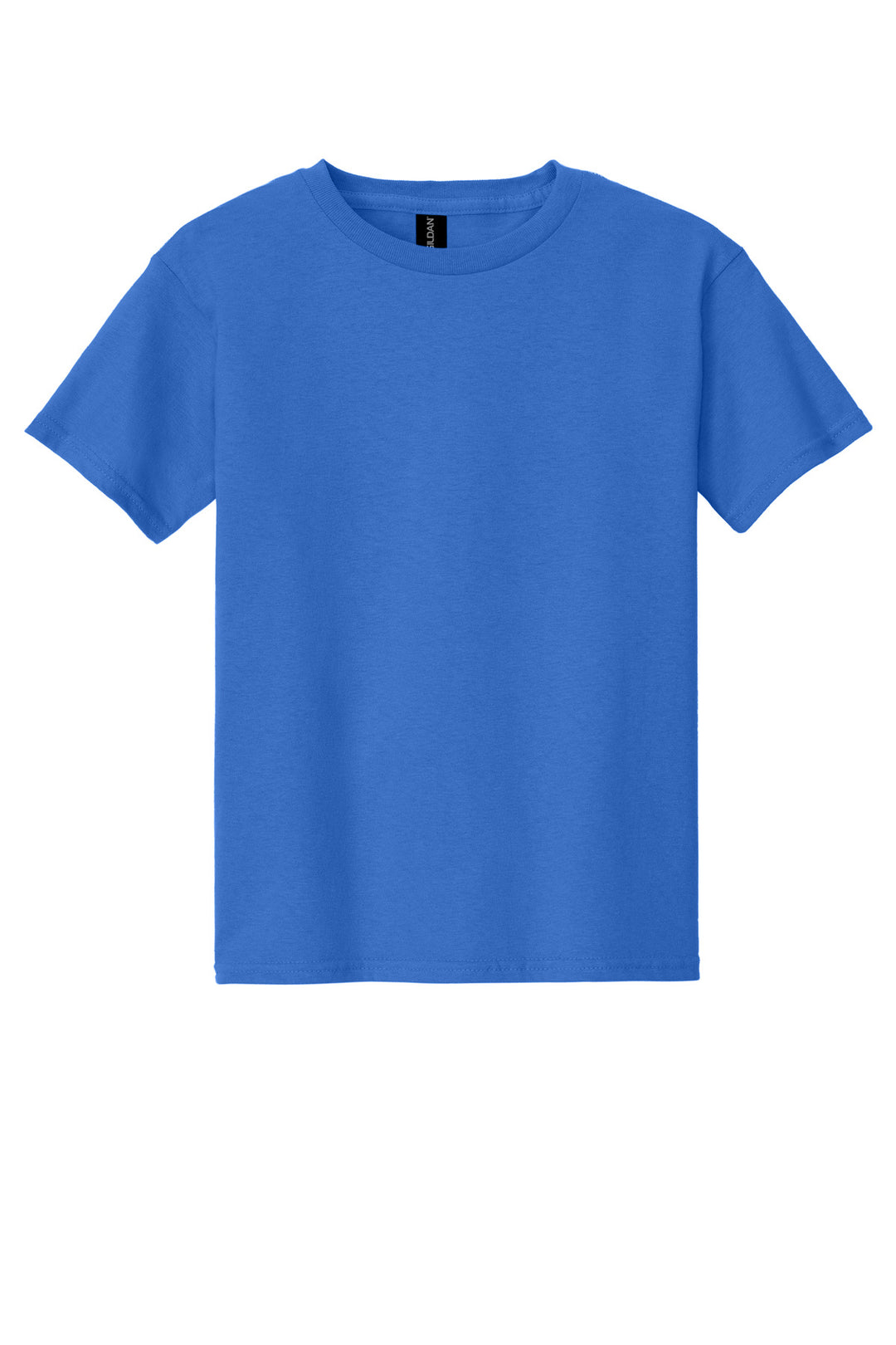 Front View of Neon Blue Gildan - Youth Heavy Cotton 100% Cotton T-Shirt. 5000B