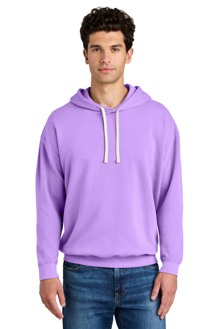 Front View of NeonVio Comfort Colors Lightweight Hooded Sweatshirt 1467