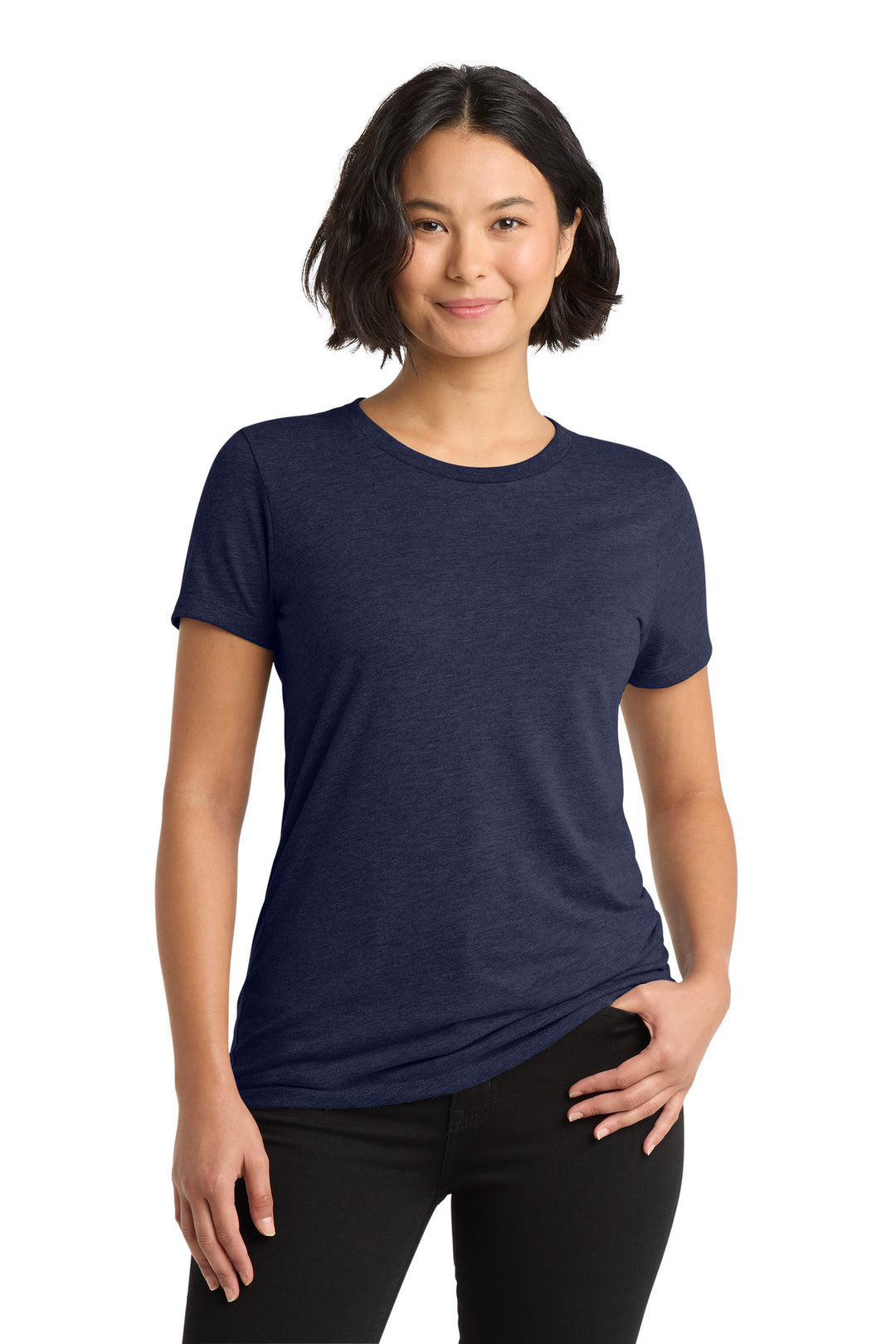 Front View of NghtSkyNvy Allmade Women's Tri-Blend Tee AL2008