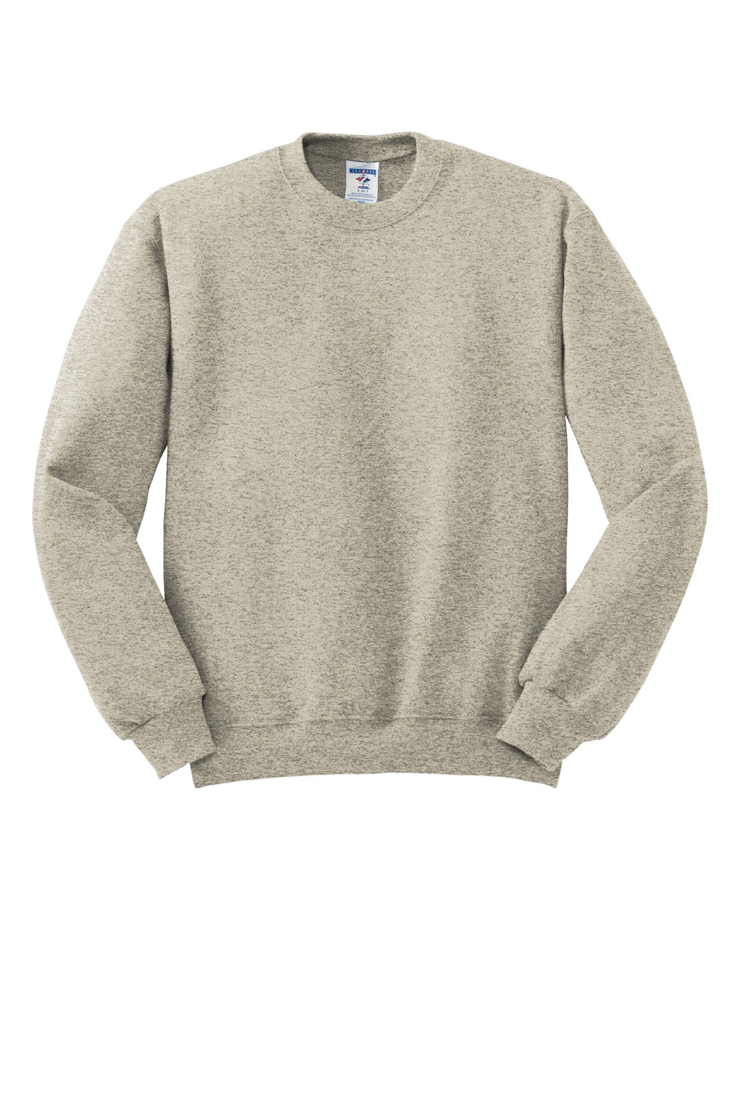 Front View of OatHthr Jerzees - NuBlend Crewneck Sweatshirt. 562M