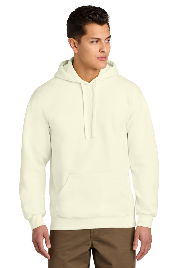 Front View of OffWhite Gildan Hammer Maxweight Hooded Sweatshirt 19500