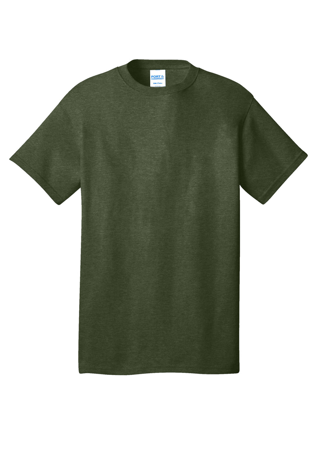 Front View of OlvDrabGnH Port & Company - Core Cotton Tee. PC54