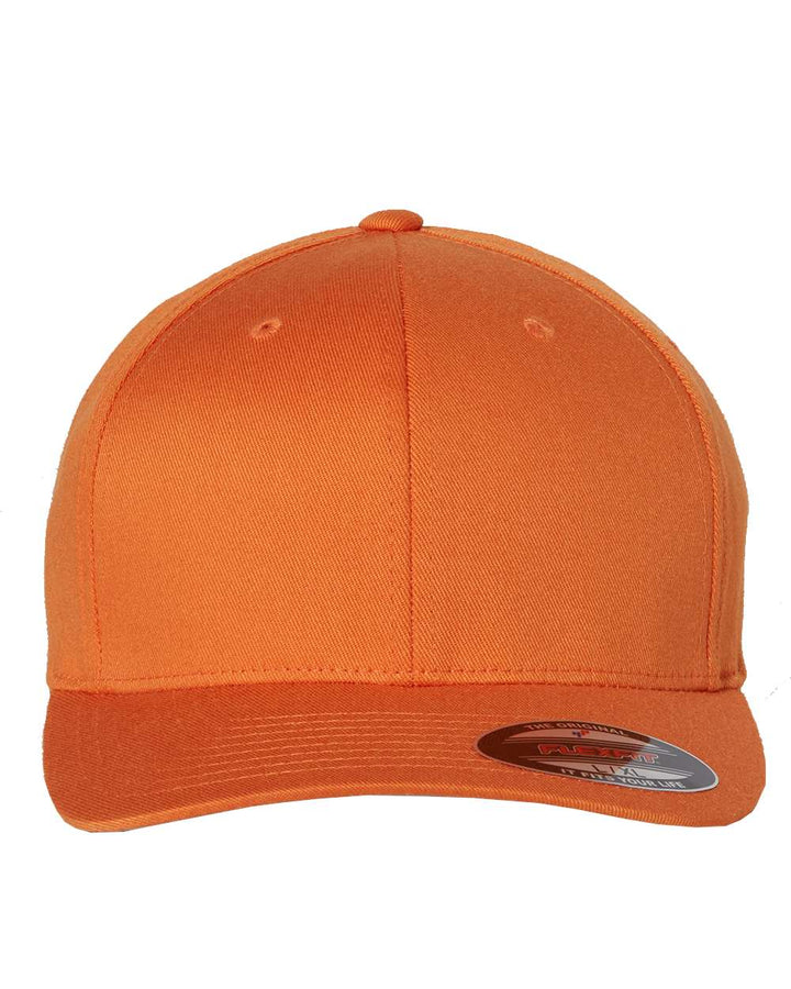 Front View of Orange Cotton Blend Cap - 6277