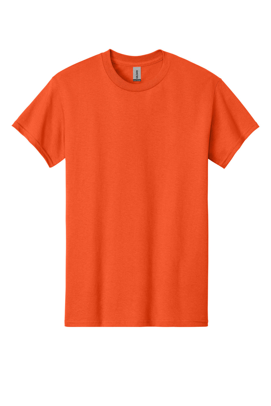 Front View of Orange Gildan - Heavy Cotton 100% Cotton T-Shirt. 5000