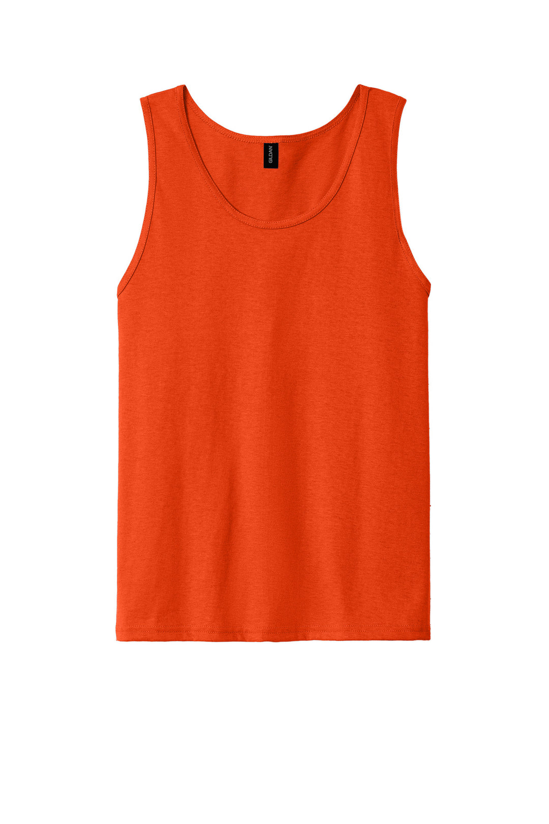 Front View of Orange Gildan - Ultra Cotton 100% US Cotton Tank Top. 2200