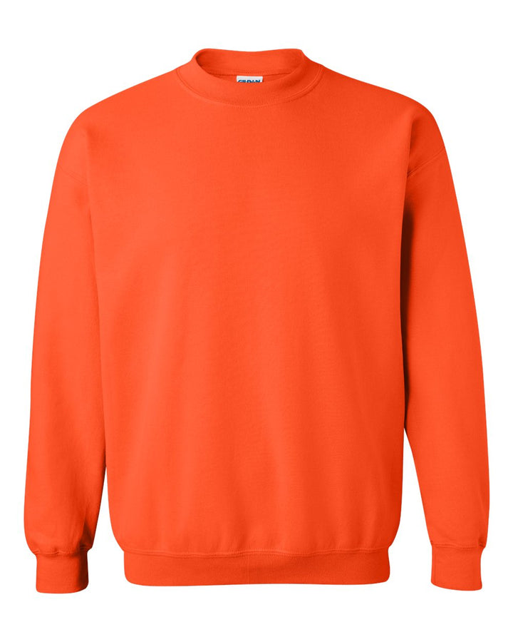Front View of Orange Heavy Blend™ Crewneck Sweatshirt - 18000