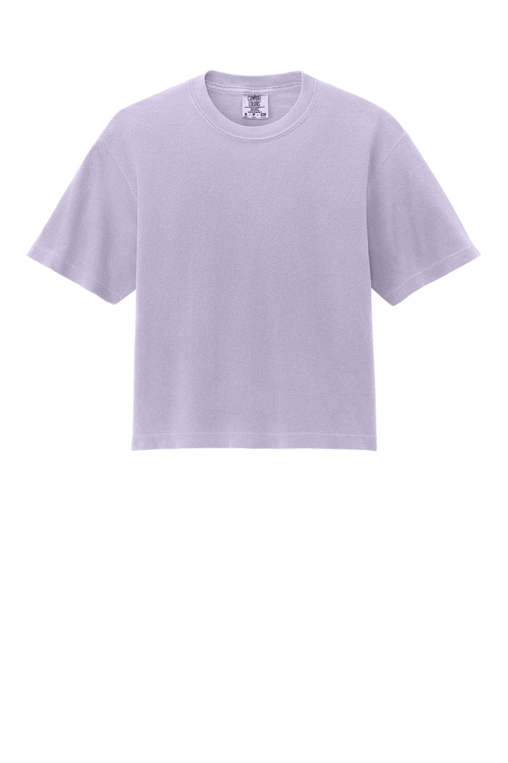 Front View of Orchid Comfort Colors Women's Heavyweight Boxy Tee 3023CL