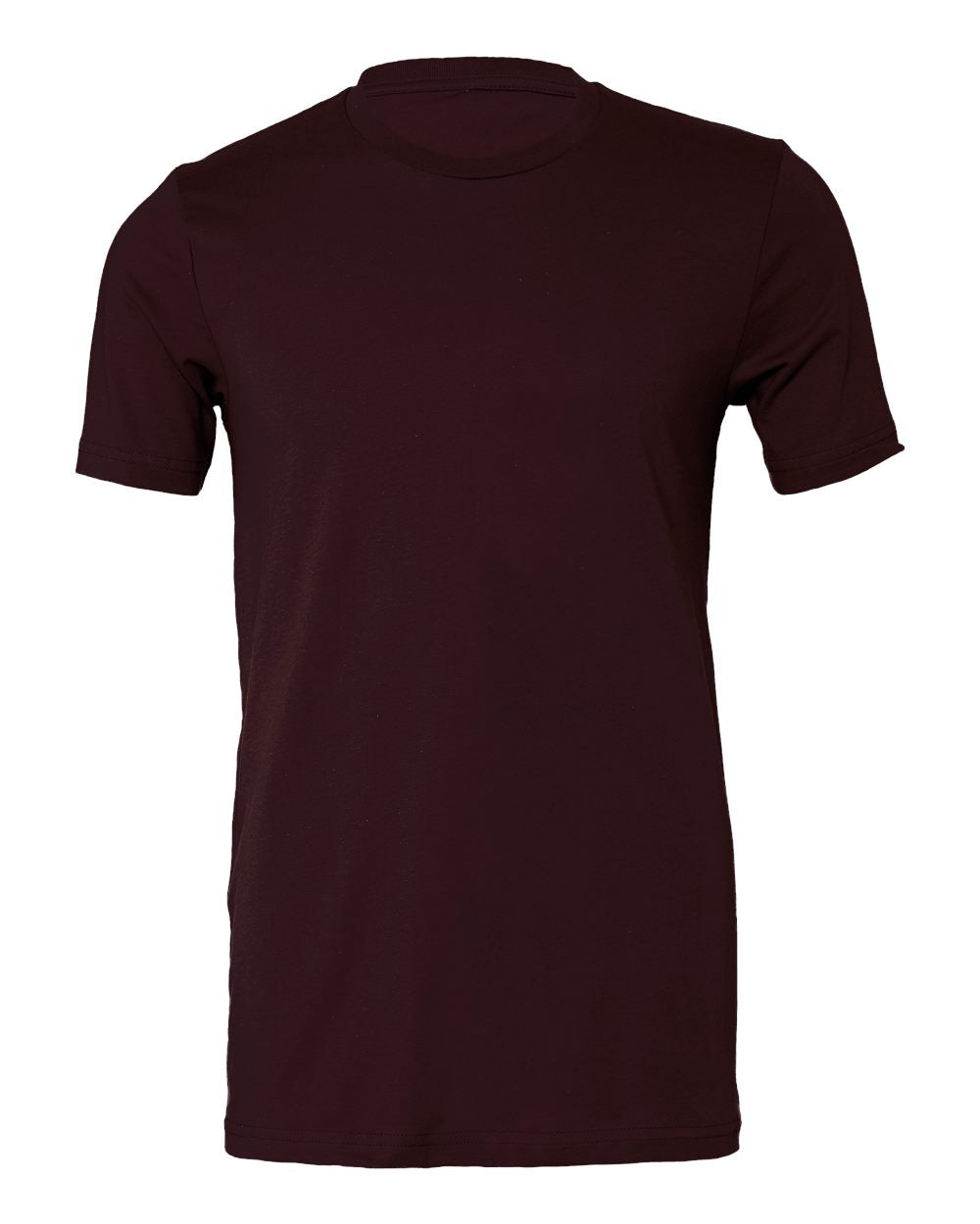 Front View of Oxblood Black Jersey Tee - 3001