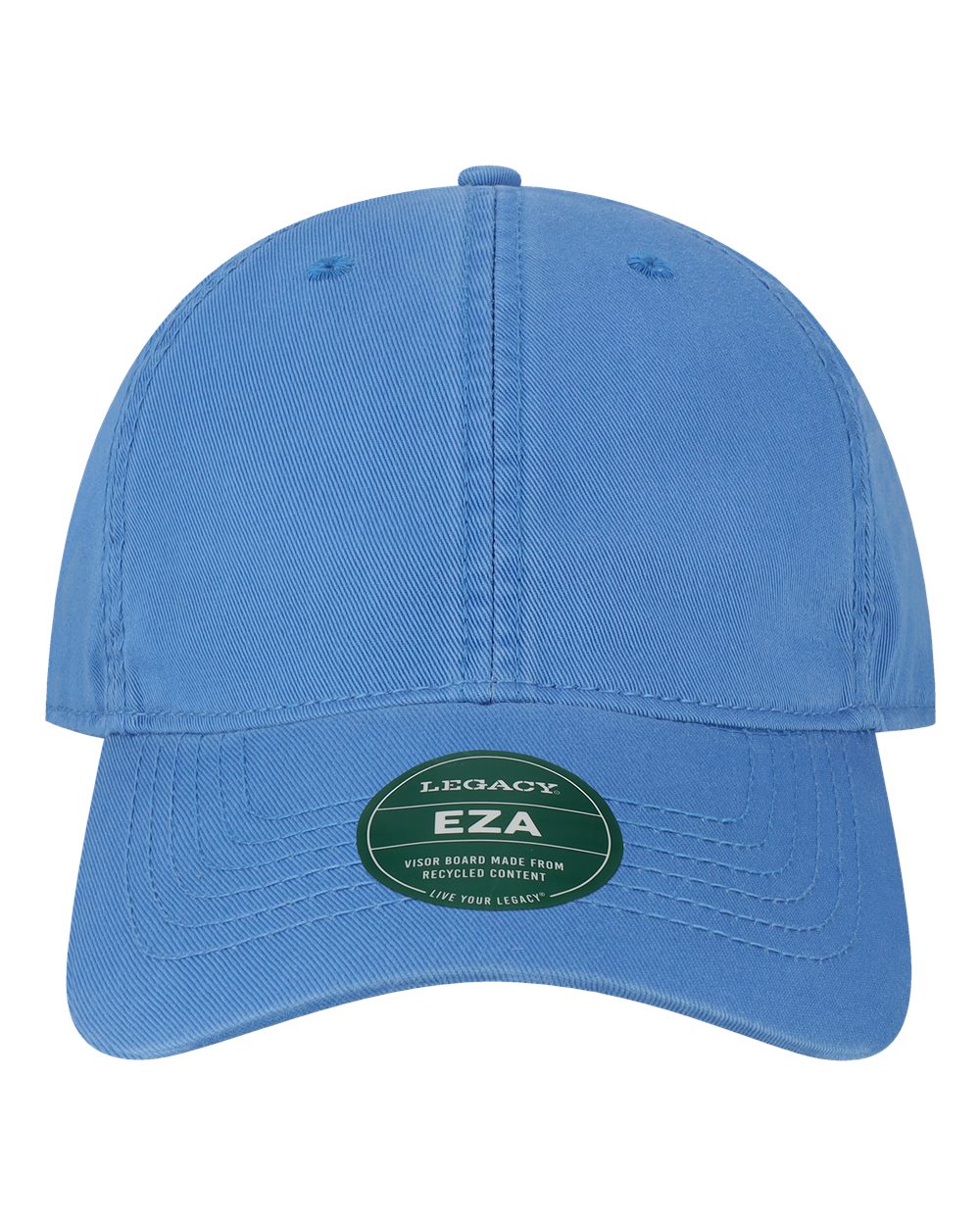 Front View of Pacific Blue Relaxed Twill Dad Hat - EZA