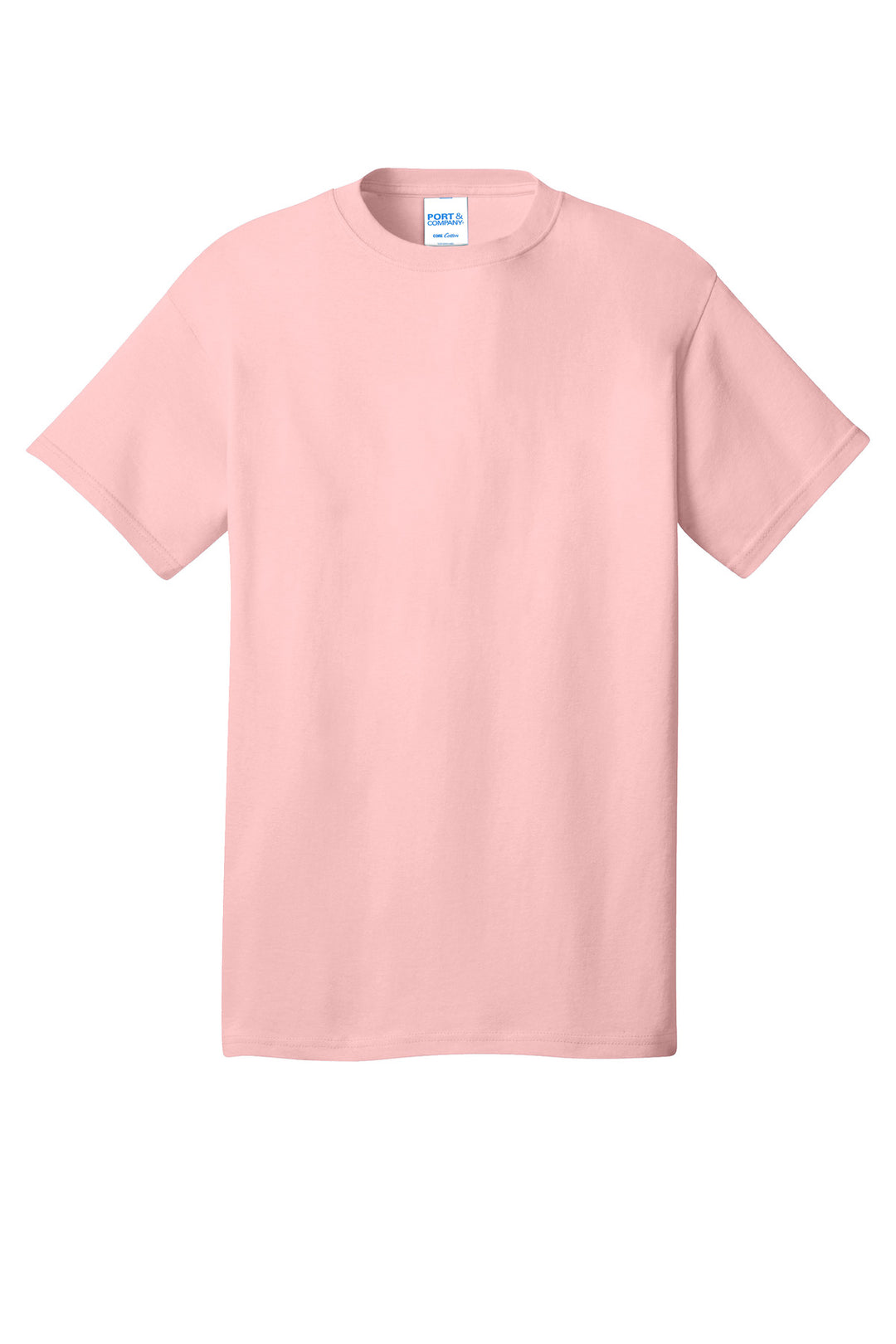 Front View of PaleBlush Port & Company - Core Cotton Tee. PC54