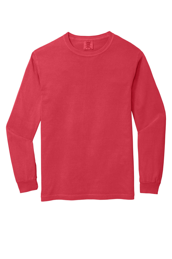 Front View of Paprika COMFORT COLORS Heavyweight Ring Spun Long Sleeve Tee. 6014