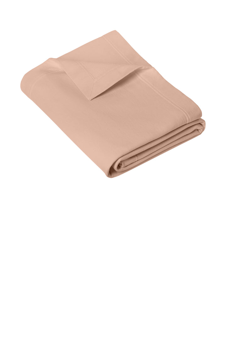 Front View of Peachy Comfort Colors Fleece Dorm Blanket 15BT