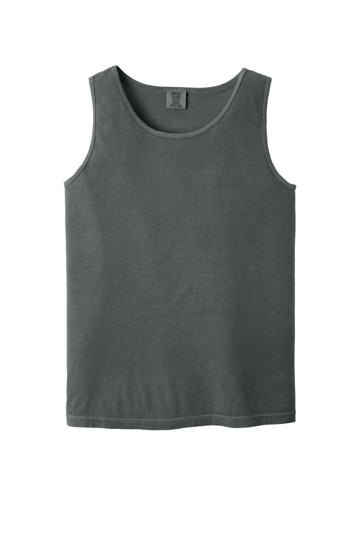 Front View of Pepper COMFORT COLORS Heavyweight Ring Spun Tank Top. 9360