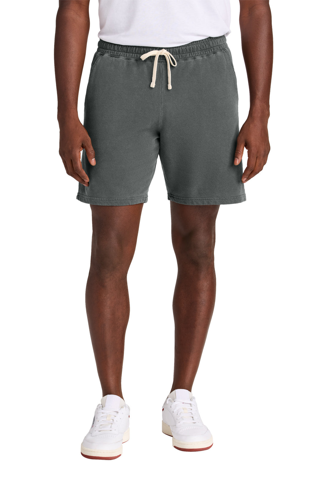 Front View of Pepper Comfort Colors Lightweight Sweatshort 1468