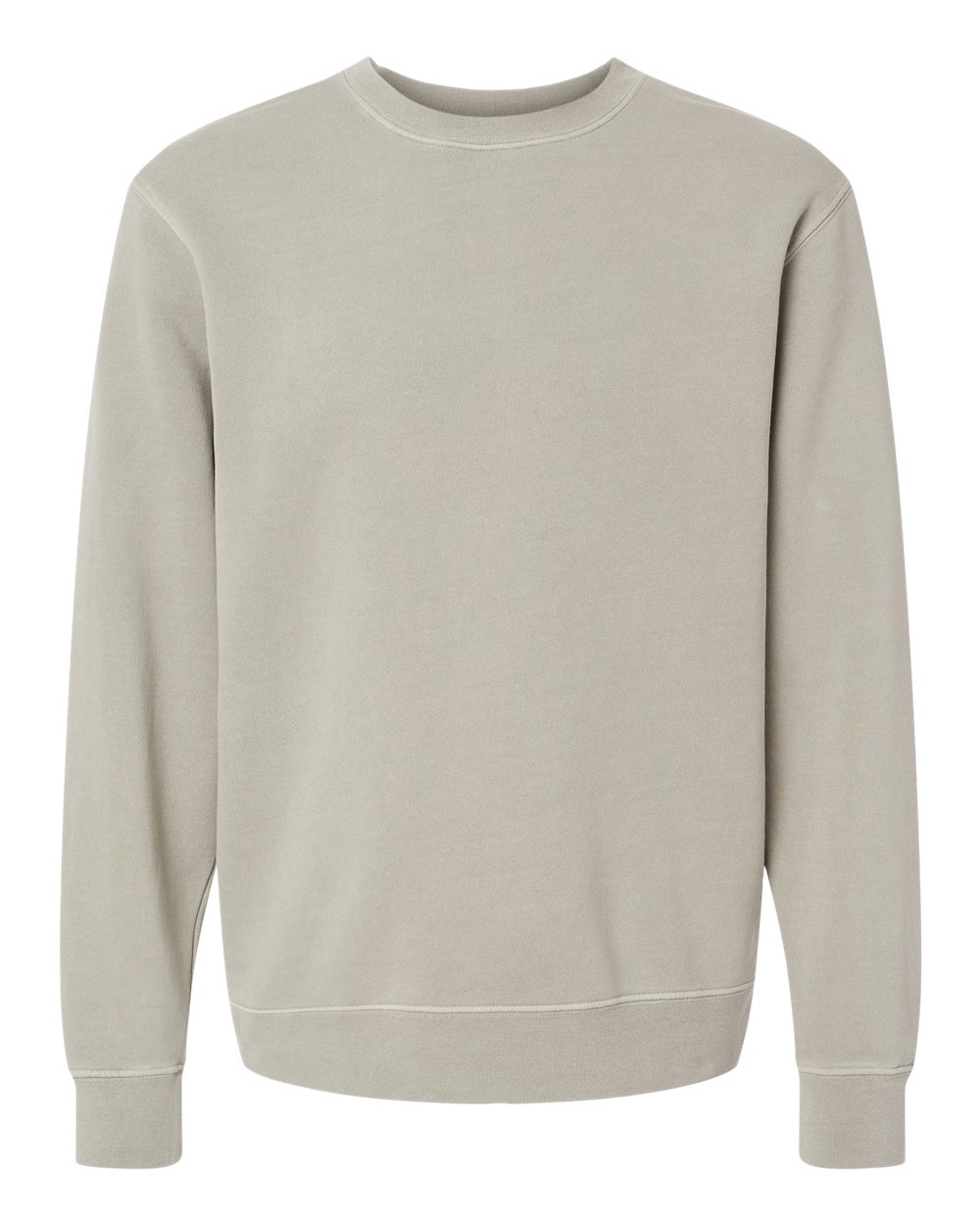 Front View of Pigment Cement Midweight Pigment-Dyed Crewneck Sweatshirt - PRM3500
