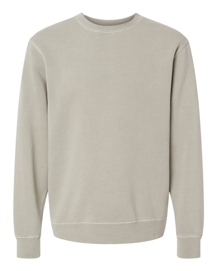 Front View of Pigment Cement Midweight Pigment-Dyed Crewneck Sweatshirt - PRM3500
