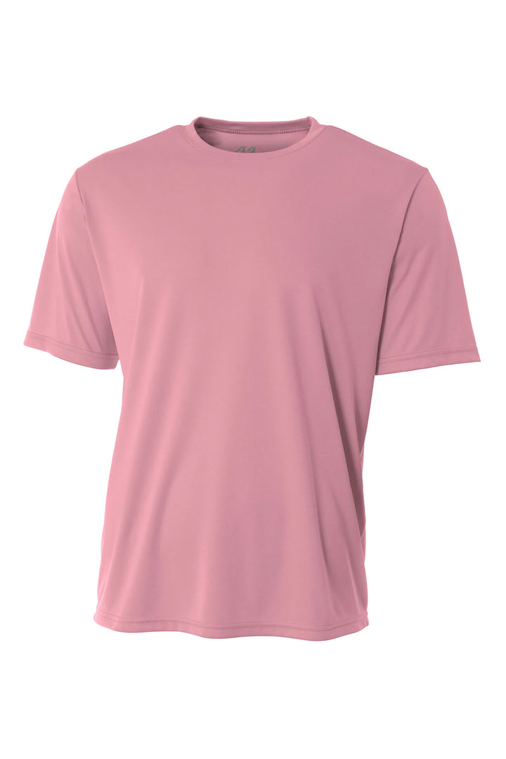 Front View of Pink A4 Cooling Performance Short Sleeve Tee A4N3142