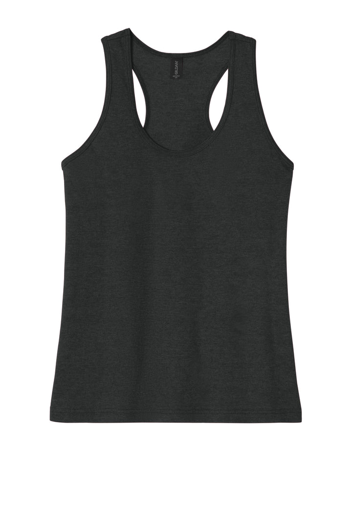 Front View of PitchBlack Gildan Softstyle Women's CVC Racerback Tank 64220LCVC