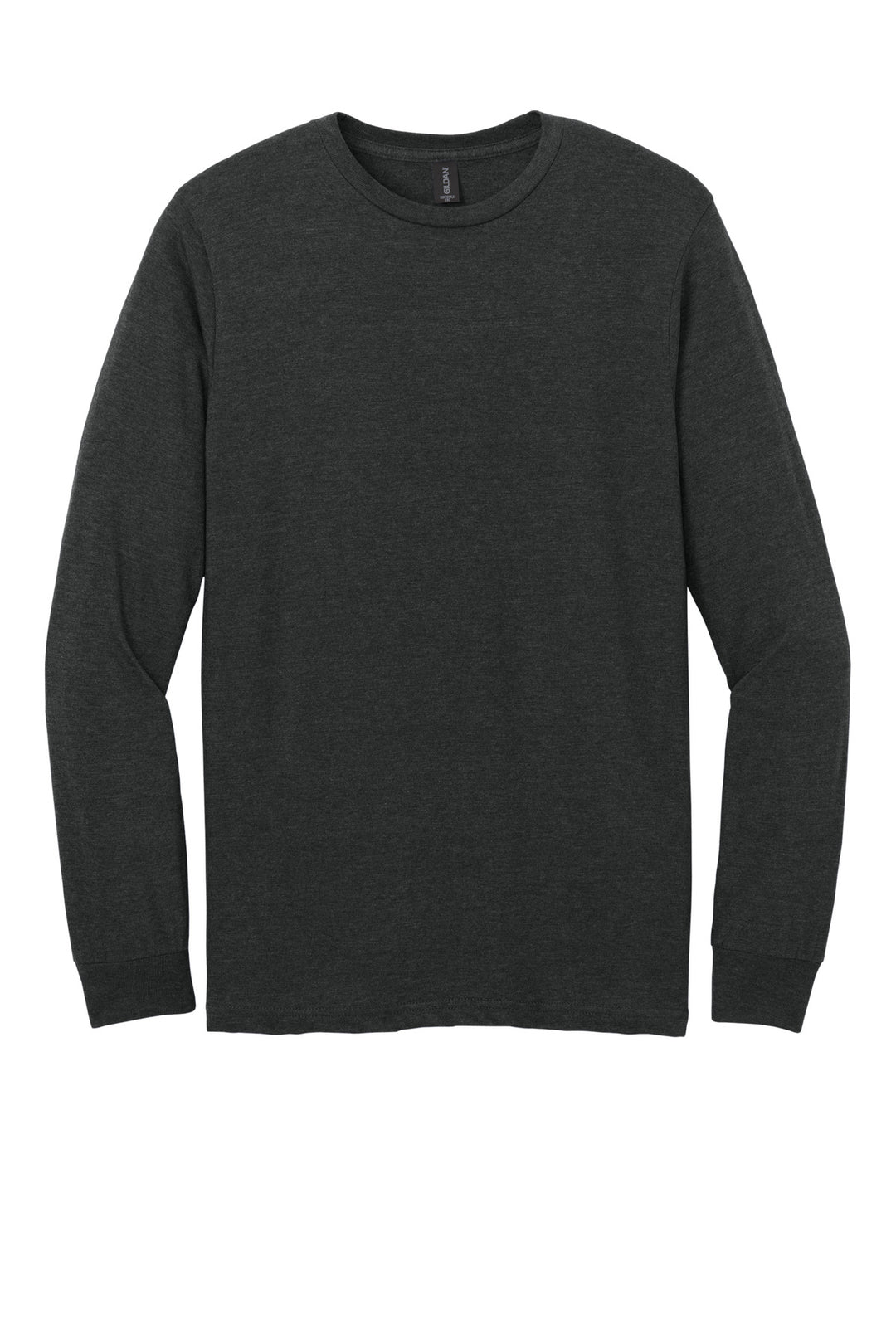 Front View of PitchBlMst Gildan Softstyle CVC Long Sleeve Tee 64440CVC