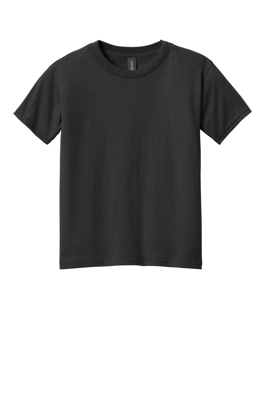 Front View of PitchBlMst Gildan Youth Softstyle CVC Tee 64000BCVC