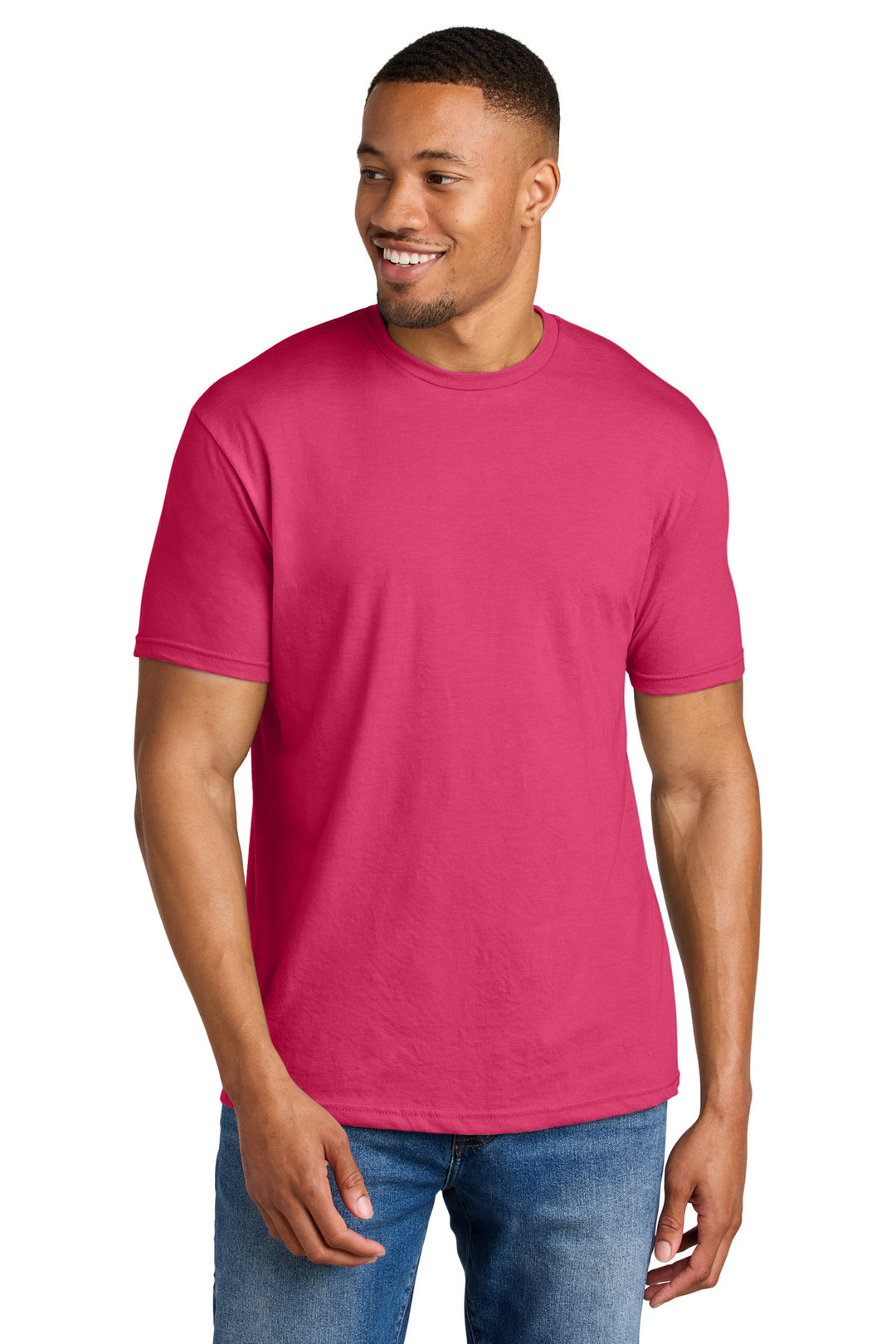 Front View of PkLmnadMst Gildan Softstyle CVC Tee 64000CVC