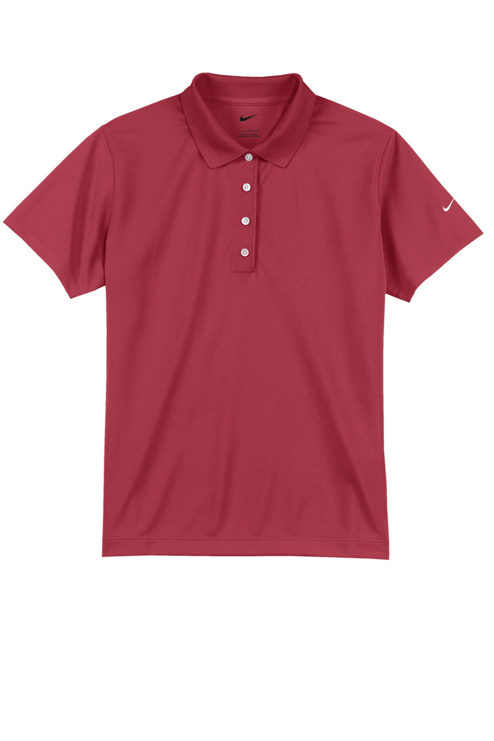 Front View of Pro Red Nike Women's Tech Basic Dri-FIT Polo. 203697