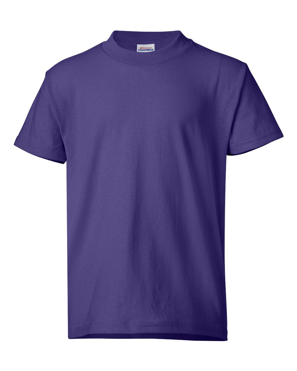 Front View of Purple Ecosmart™ Youth T-Shirt - 5370