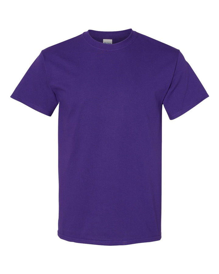 Front View of Purple Heavy Cotton™ T-Shirt - 5000