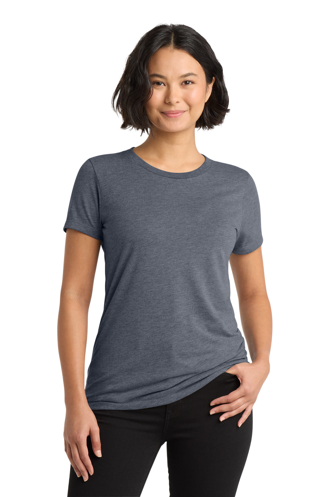 Front View of Rebel Blue Allmade Women's Tri-Blend Tee AL2008