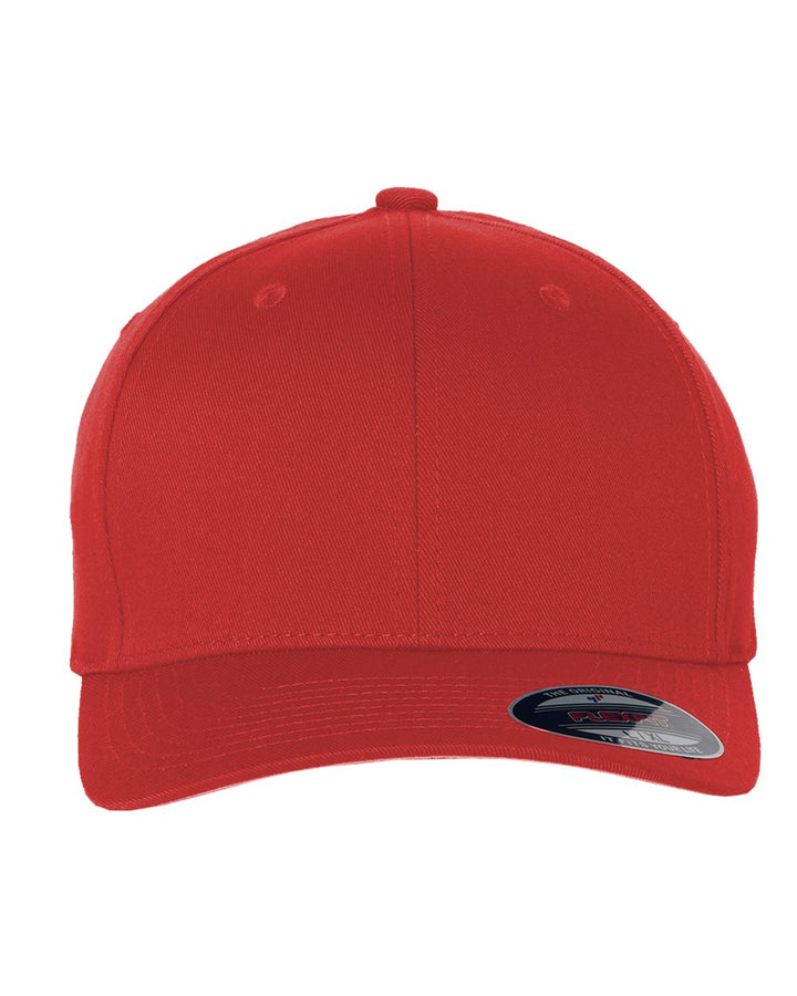 Front View of Red Cotton Blend Cap - 6277