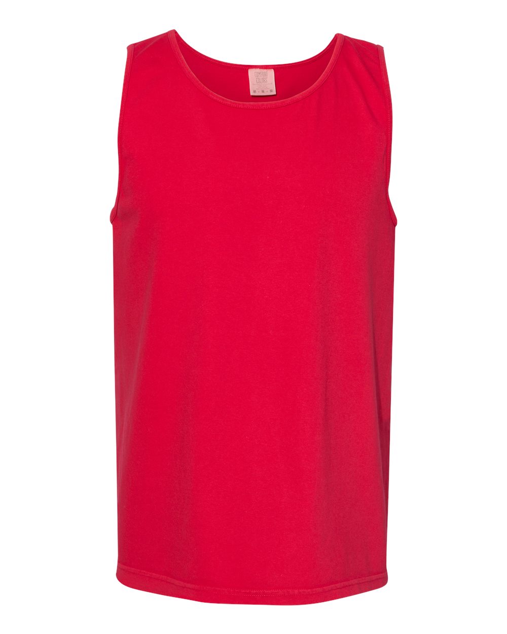 Front View of Red Garment-Dyed Heavyweight Tank Top - 9360