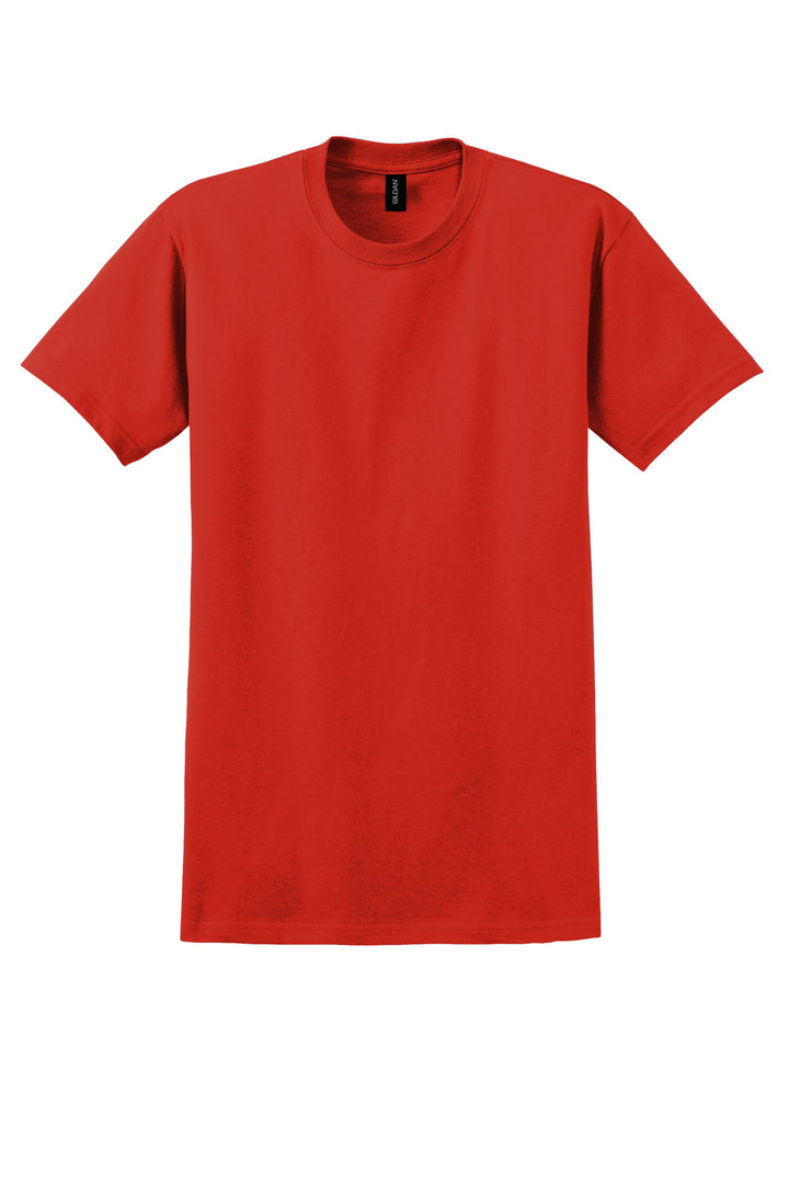 Front View of Red Gildan - Ultra Cotton 100% US Cotton T-Shirt. 2000