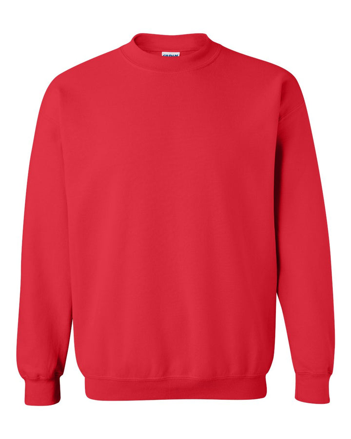 Front View of Red Heavy Blend™ Crewneck Sweatshirt - 18000