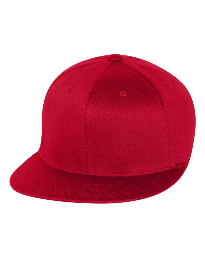 Front View of Red Pro-Baseball On Field Cap - 6297F