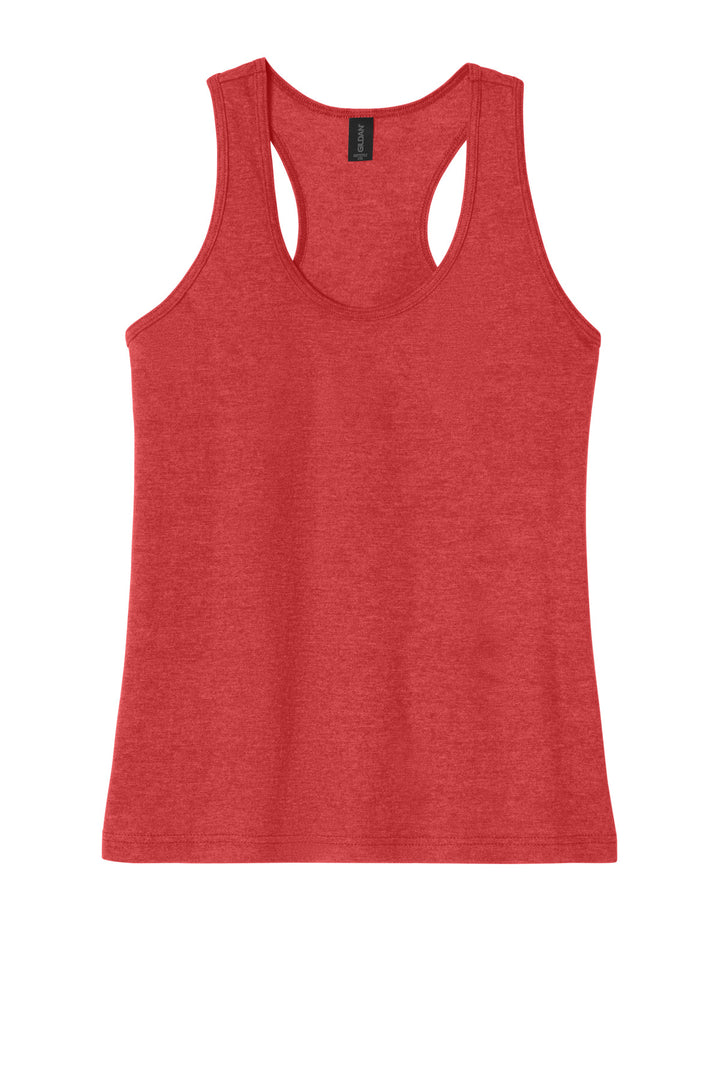 Front View of RedMist Gildan Softstyle Women's CVC Racerback Tank 64220LCVC