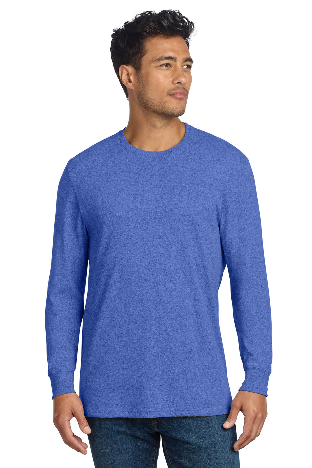 Front View of ReusdRylHt Allmade Unisex Long Sleeve Recycled Blend Tee AL6204