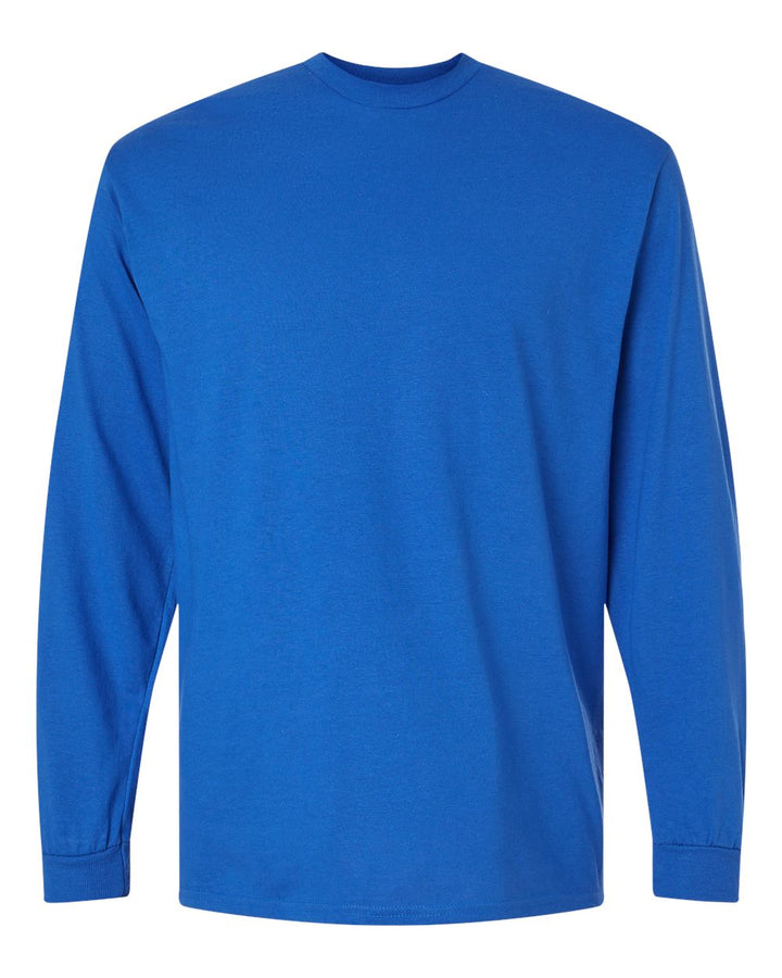 Front View of Royal DryBlend® 50/50 Long Sleeve T-Shirt - 8400