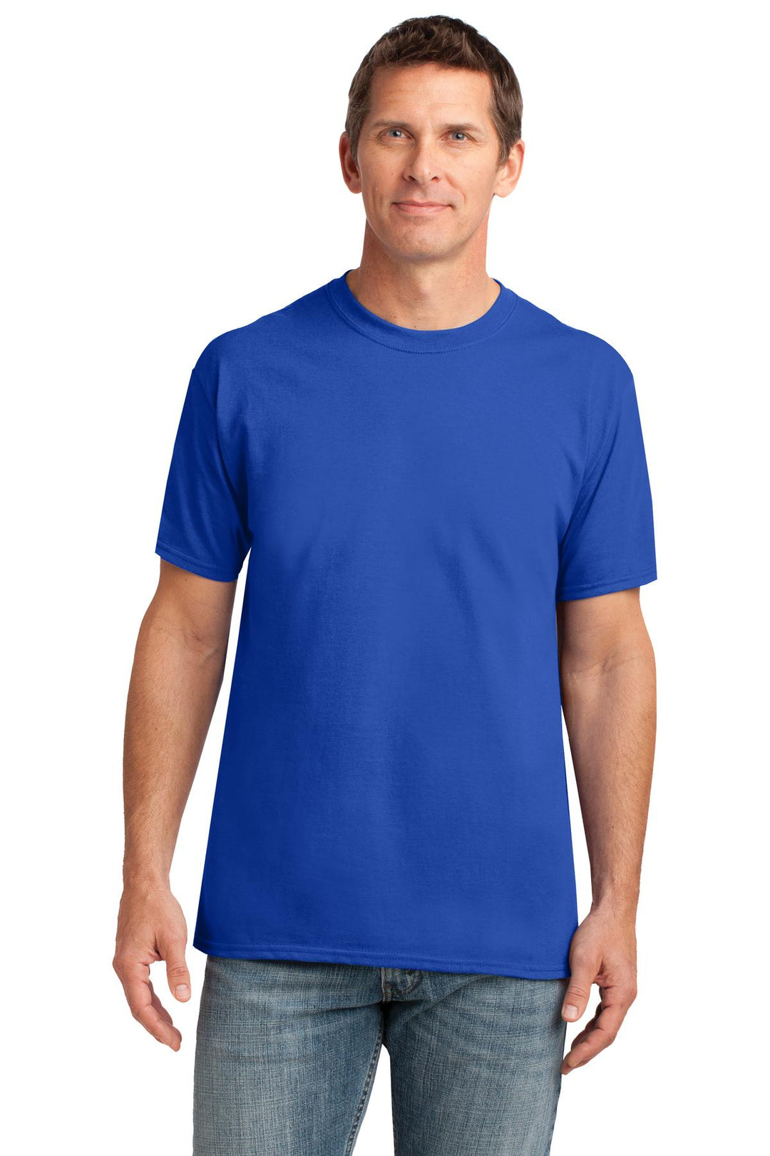 Front View of Royal Gildan Gildan Performance T-Shirt. 42000