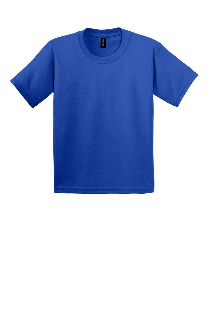Front View of Royal Gildan - Youth Ultra Cotton 100% US Cotton T-Shirt. 2000B