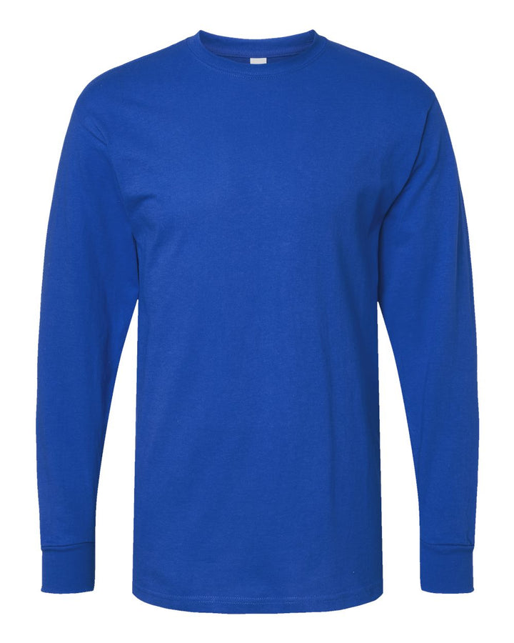 Front View of Royal Gold Soft Touch Long Sleeve T-Shirt - 4820