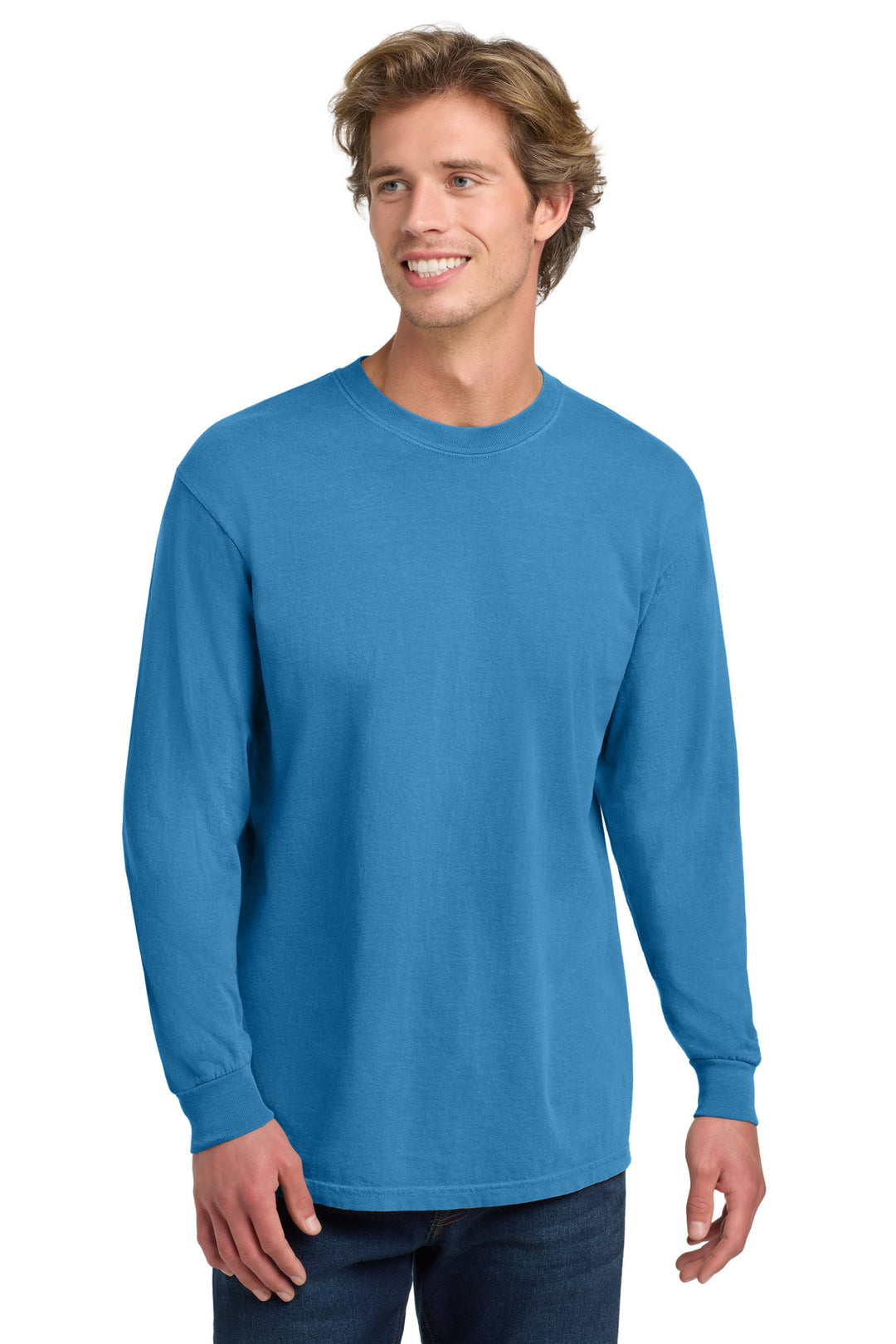 Front View of RoyCaribe COMFORT COLORS Heavyweight Ring Spun Long Sleeve Tee. 6014