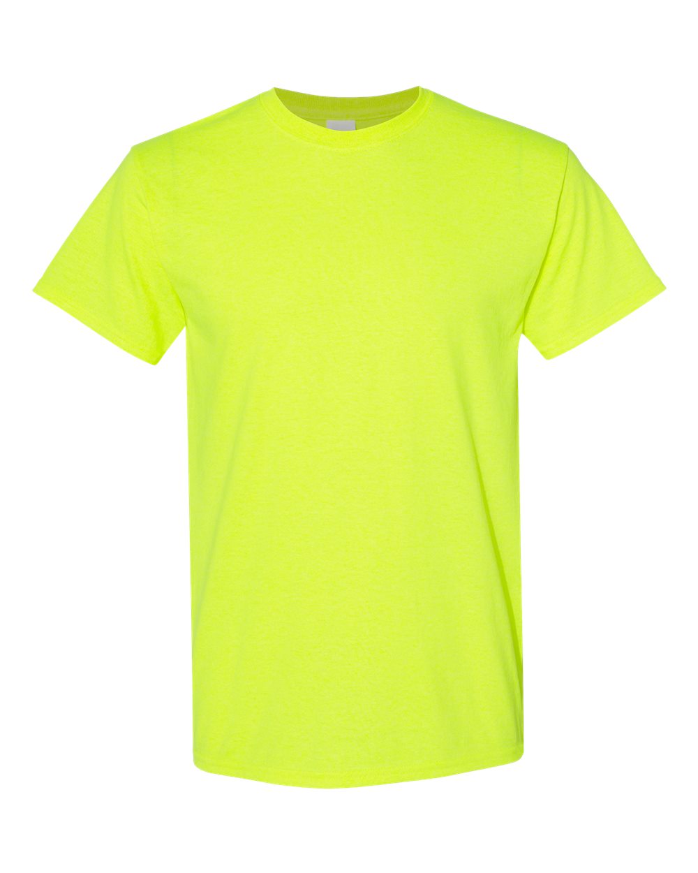 Front View of Safety Green Heavy Cotton™ T-Shirt - 5000