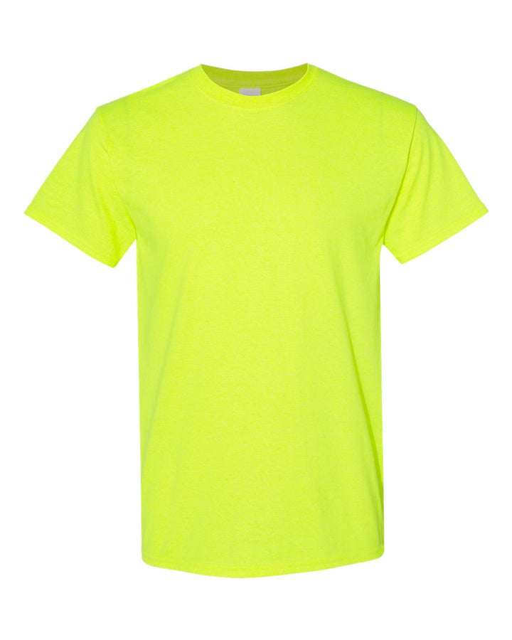 Front View of Safety Green Heavy Cotton™ T-Shirt - 5000