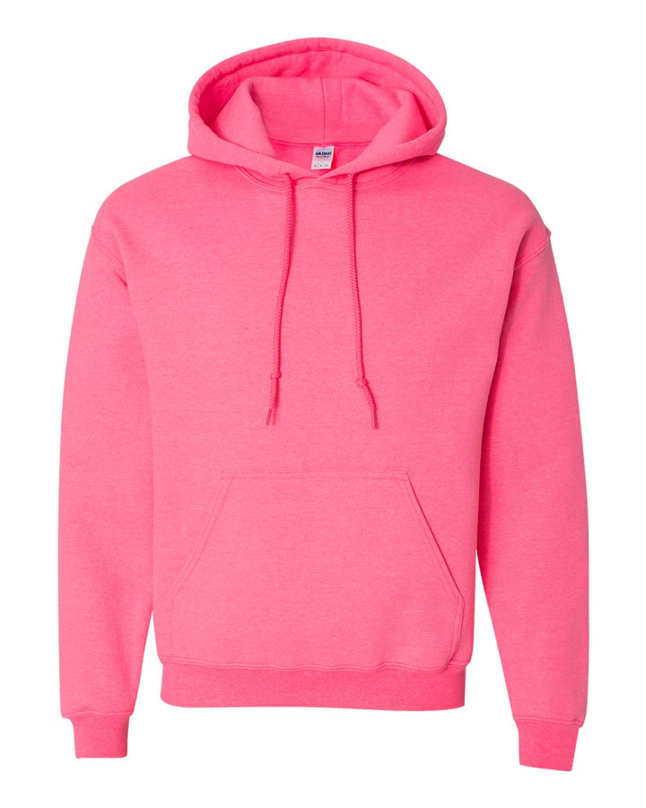 Front View of Safety Pink Heavy Blend™ Hooded Sweatshirt - 18500