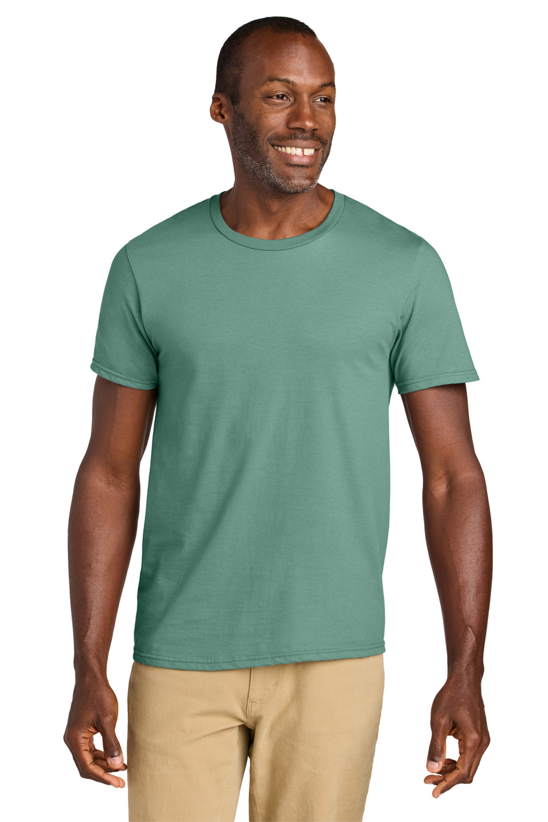 Front View of Sage Jerzees Classics Unisex Cotton T-Shirt 363M