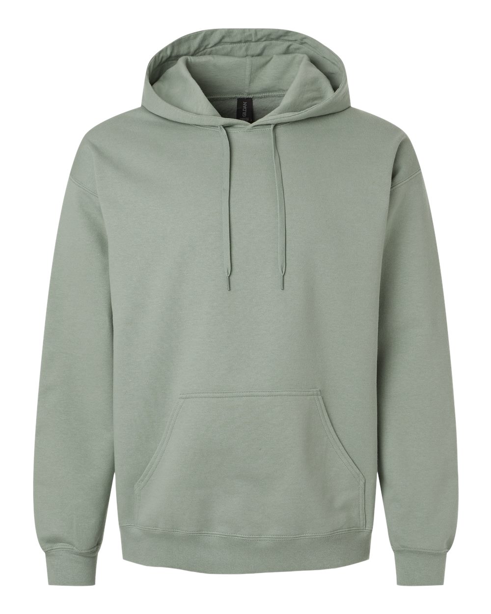 Front View of Sage Softstyle® Midweight Hooded Sweatshirt - SF500
