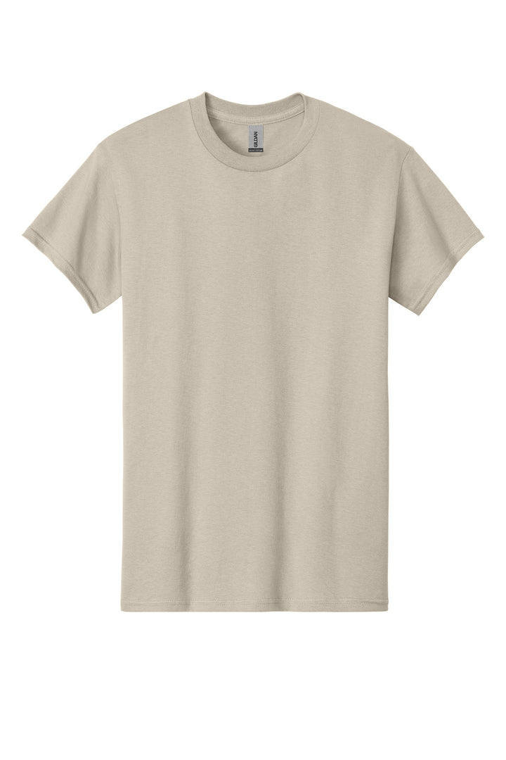 Front View of Sand Gildan - Heavy Cotton 100% Cotton T-Shirt. 5000