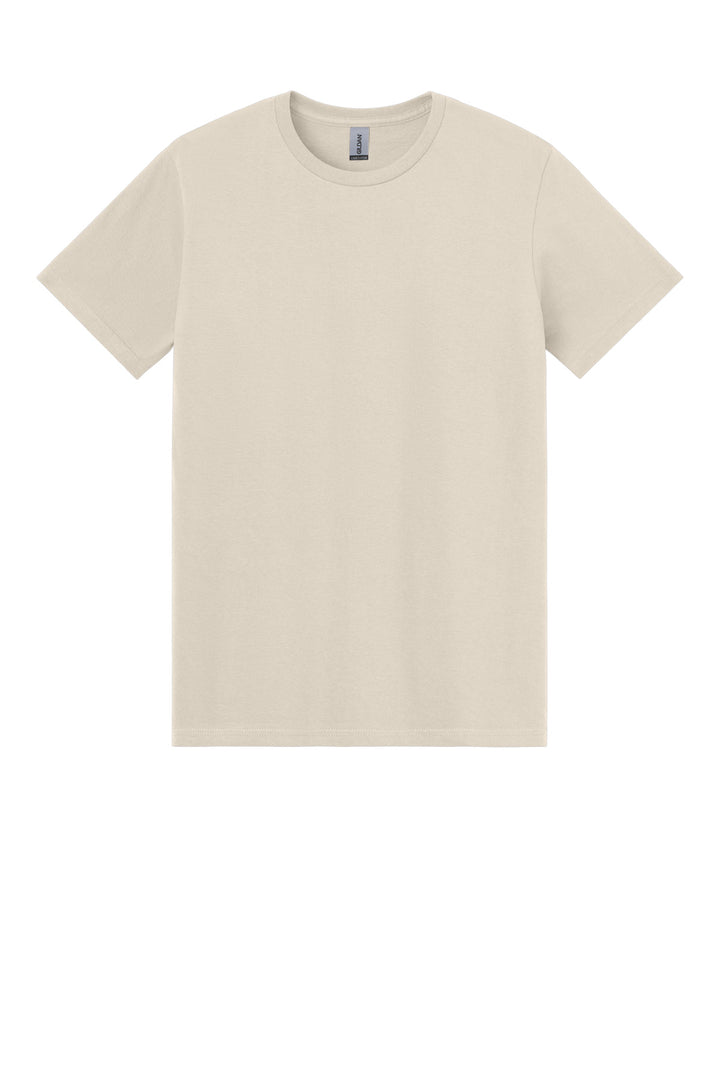 Front View of Sand Gildan Light Cotton Tee 3000