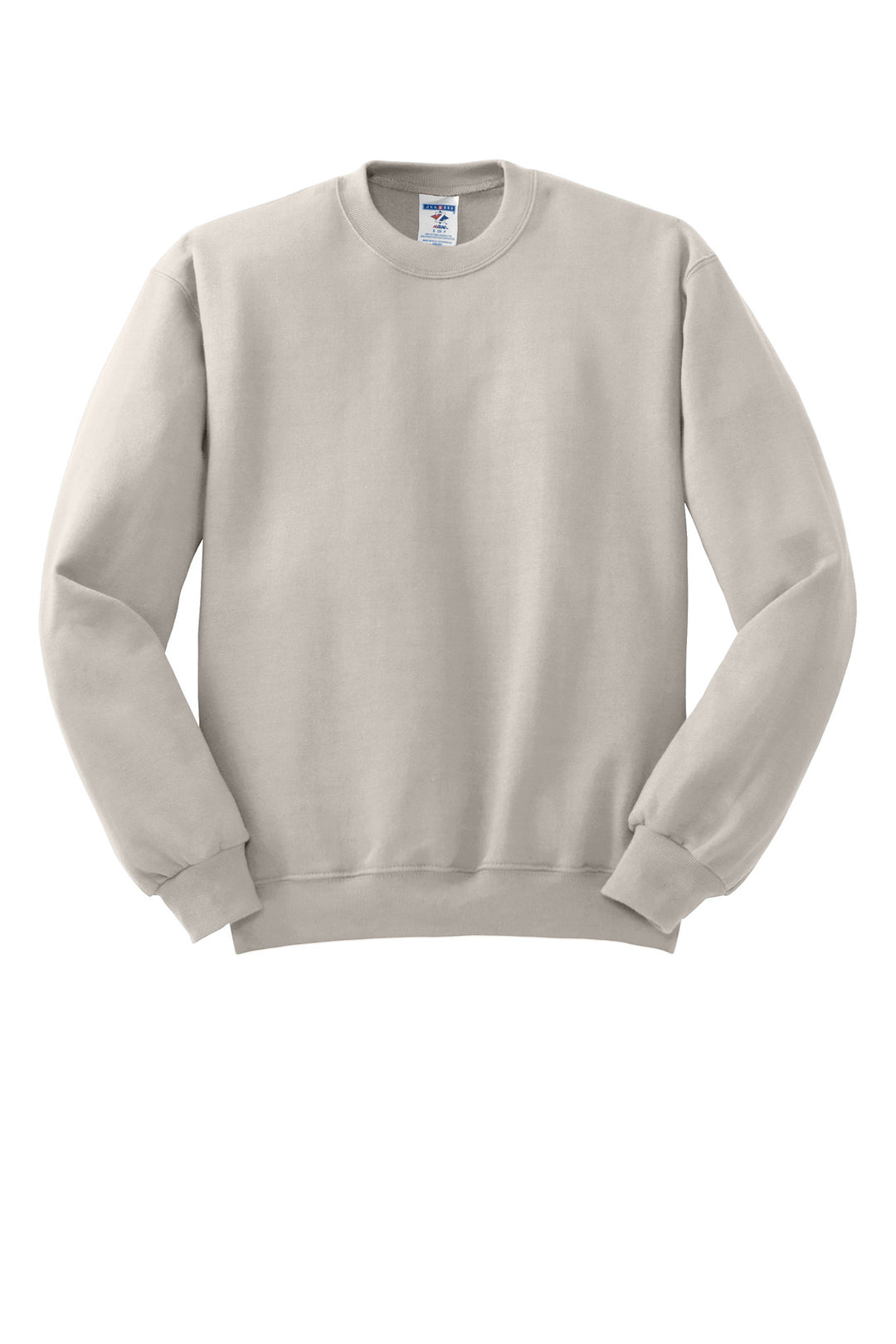 Front View of Sandstone Jerzees - NuBlend Crewneck Sweatshirt. 562M